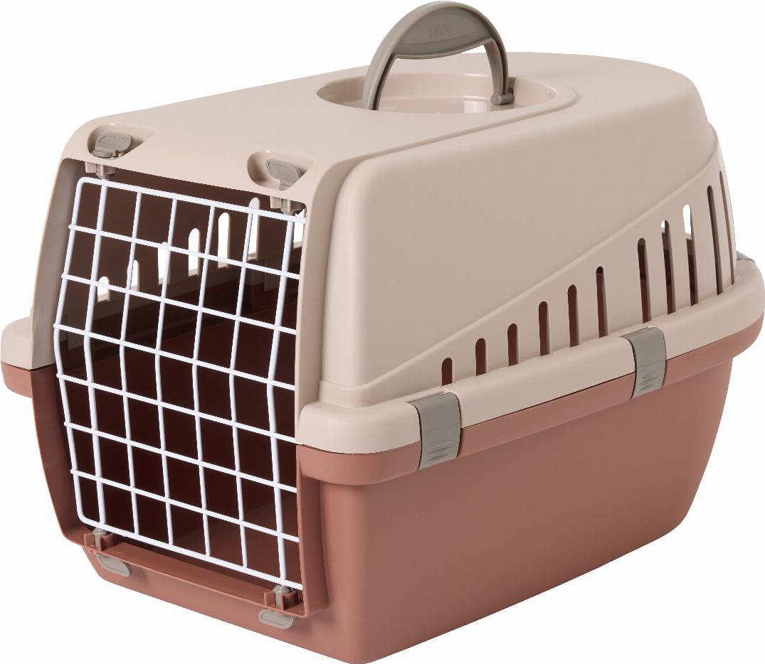 Savic Trotter 1 Transport Carrier - Champagne Pink/Tuscan Red 49x33x30 cm