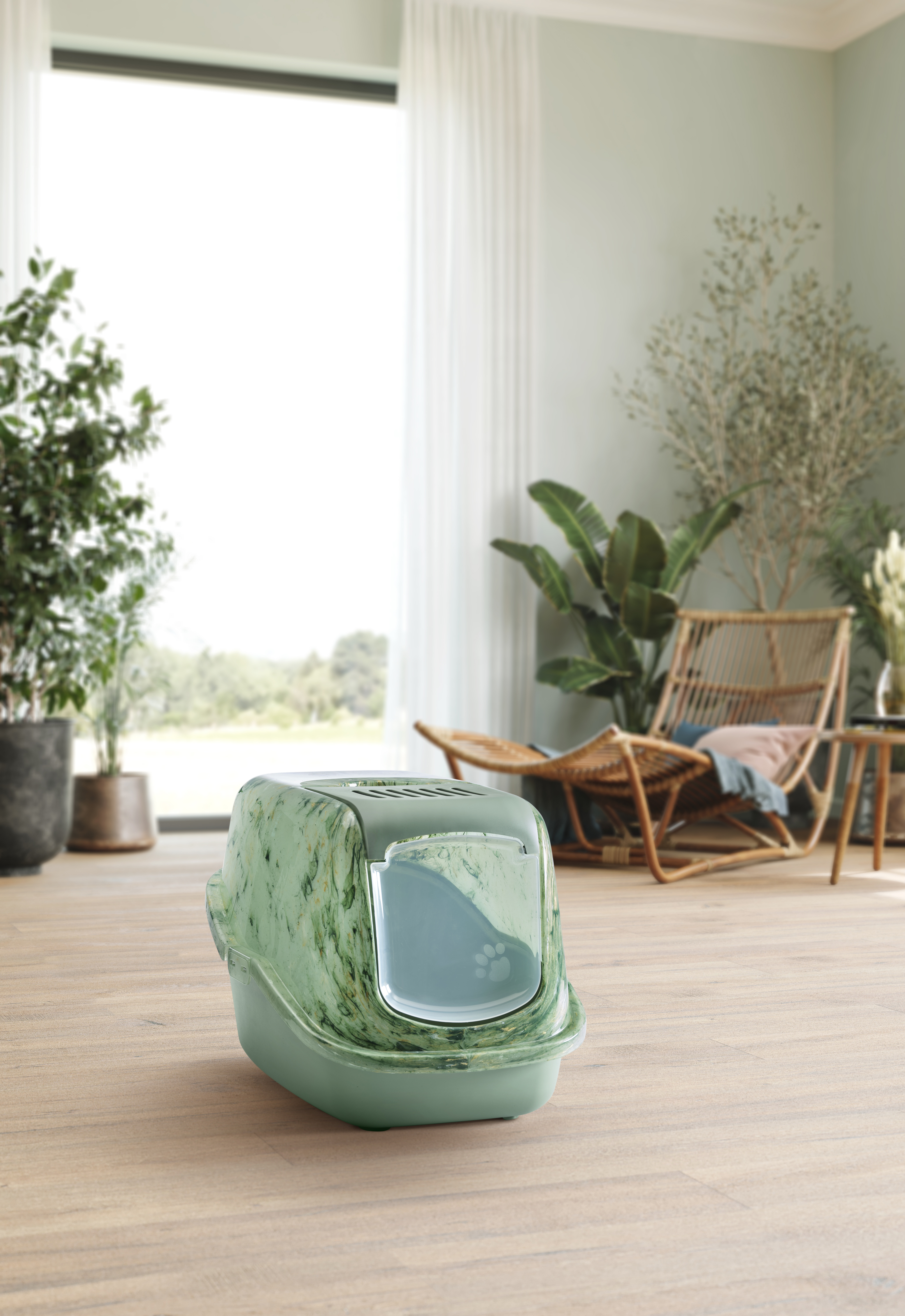 SAVIC Nestor Marble Katzentoilette - Amazon Green 56x39x39 cm - 2