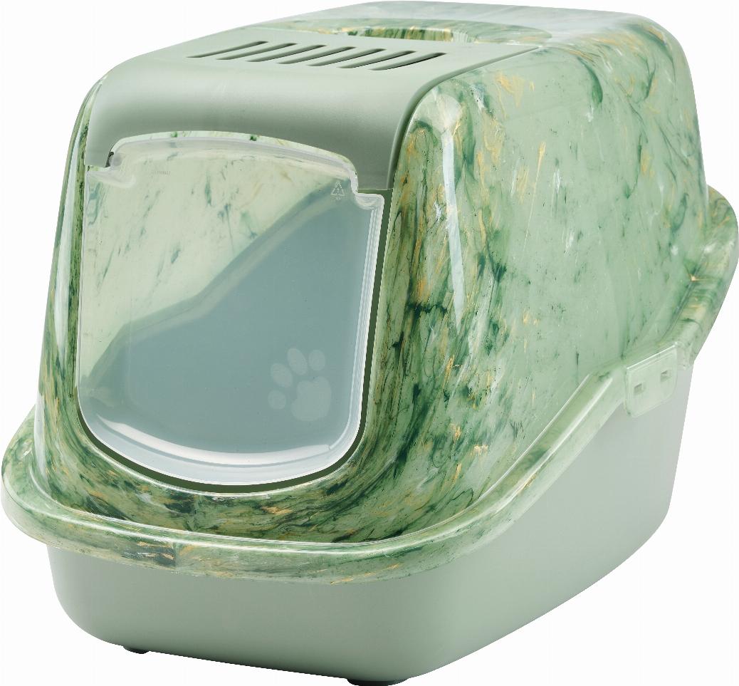SAVIC Nestor Marmor Kattlåda - Amazon Green 56x39x39 cm