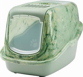SAVIC Nestor Marble Litter Box  - Amazon Green 56x39x39 cm