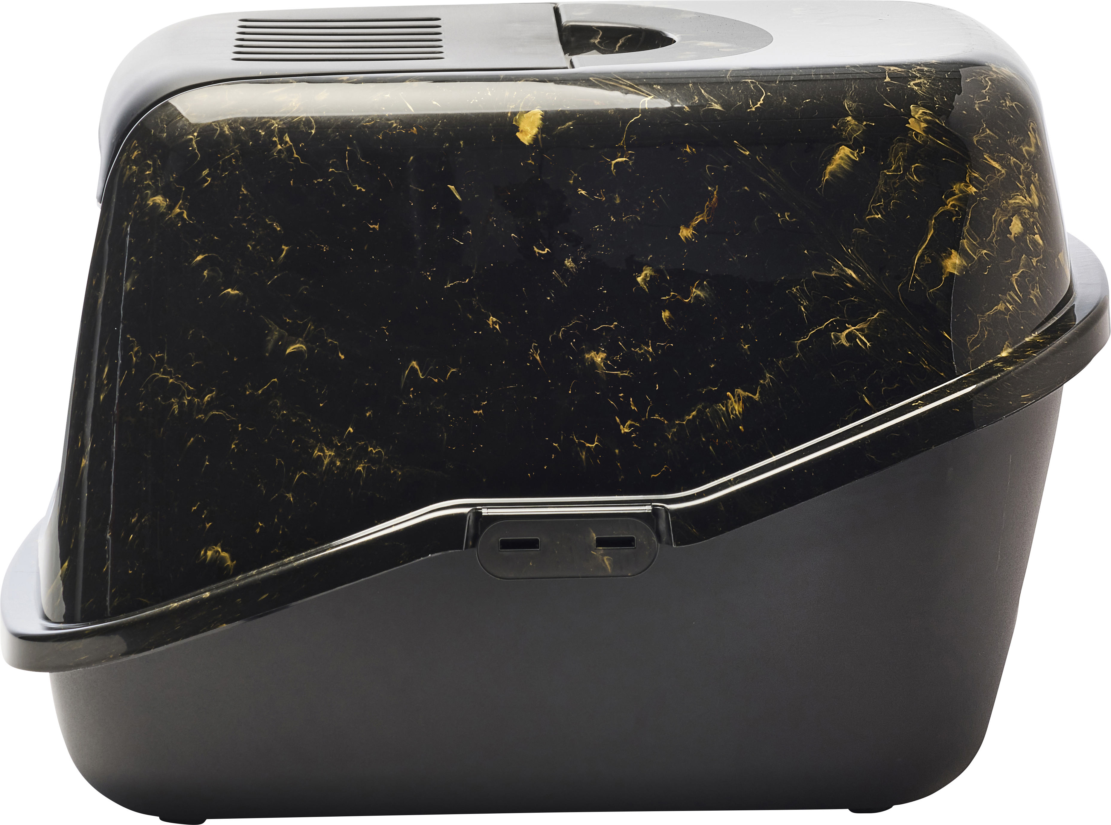 SAVIC Nestor Marble Katzentoilette - Schwarz/Gold 56x39x39 cm - 3