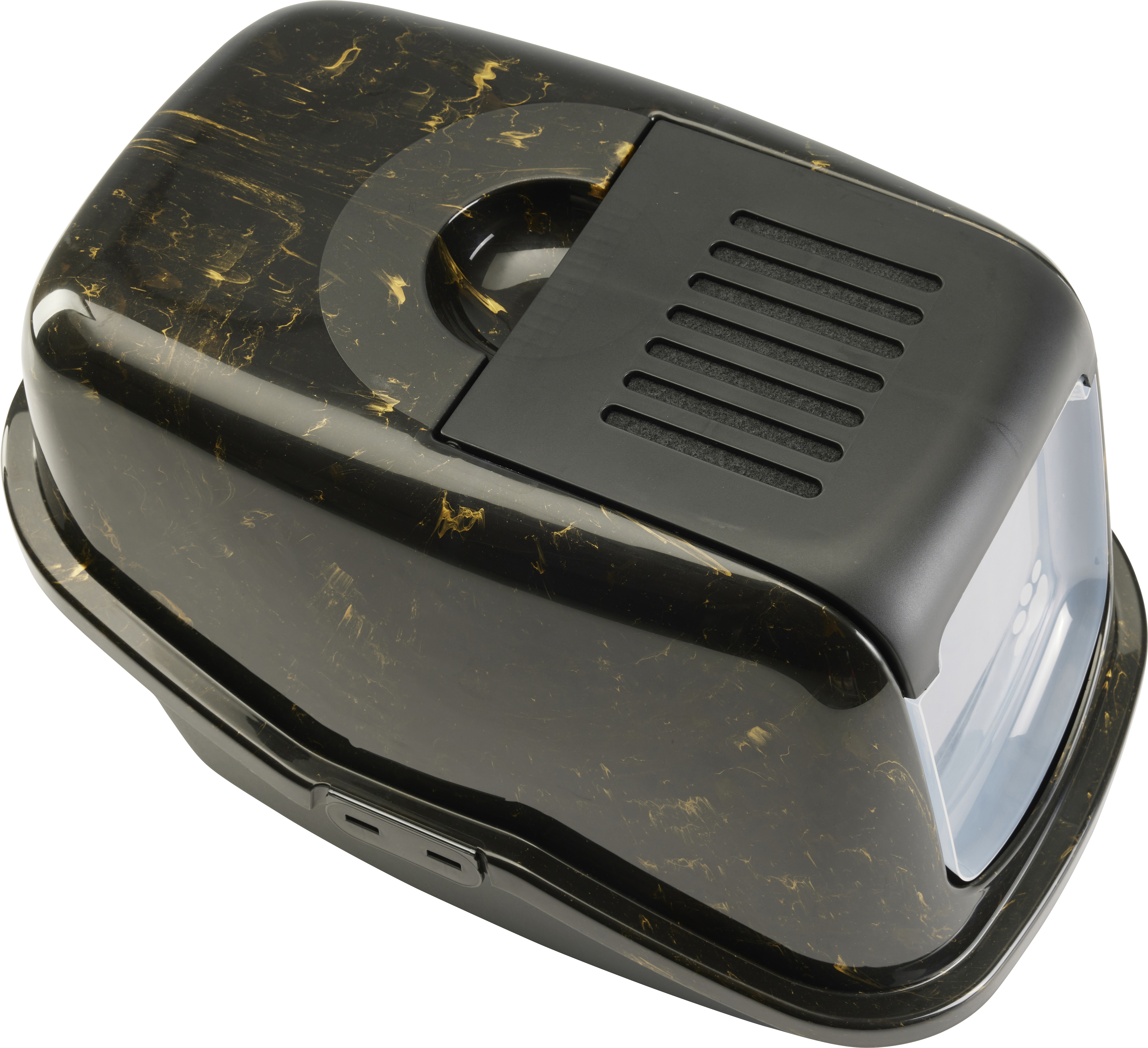 SAVIC Nestor Marble Katzentoilette - Schwarz/Gold 56x39x39 cm - 4