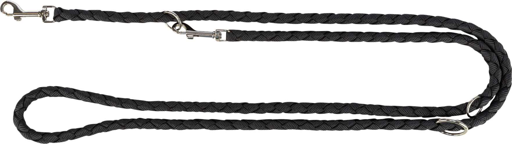 Jolly Paw Adjustable Braided Leash 2 m - Black (L/XL)