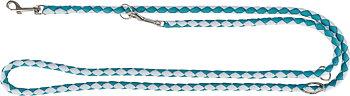 Jolly Paw Adjustable Braided Leash 2 m - Petrol/Light Grey