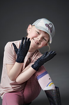 Equipage Maude Mesh Riding Gloves - Navy