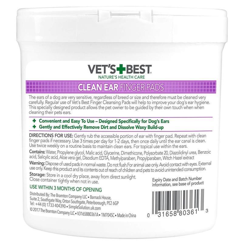 Vet's Best Korvienpuhdistuslaput - 50kpl - 2
