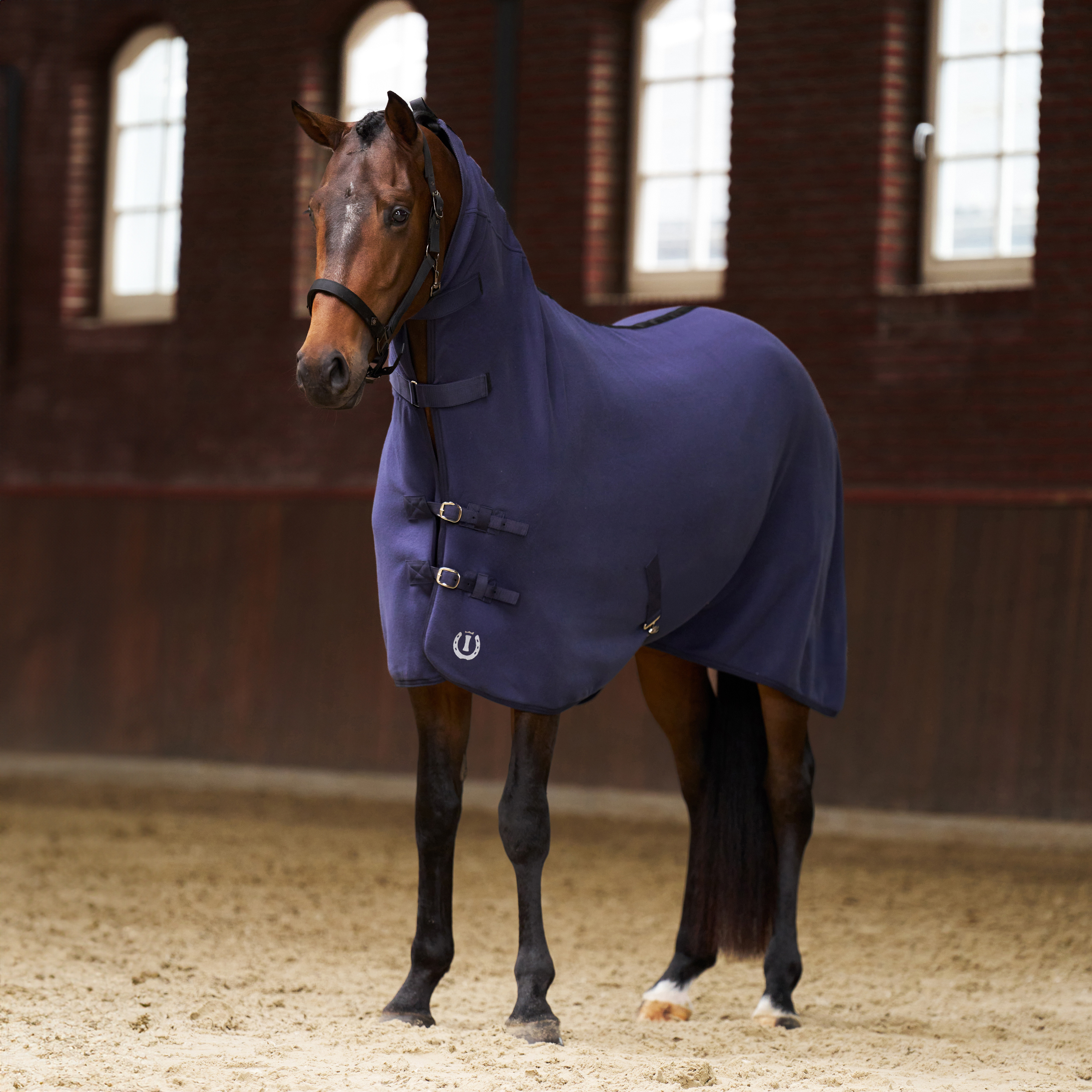 Imperial Riding Fleece-loimi kaulalla Fundamental - Tummansininen