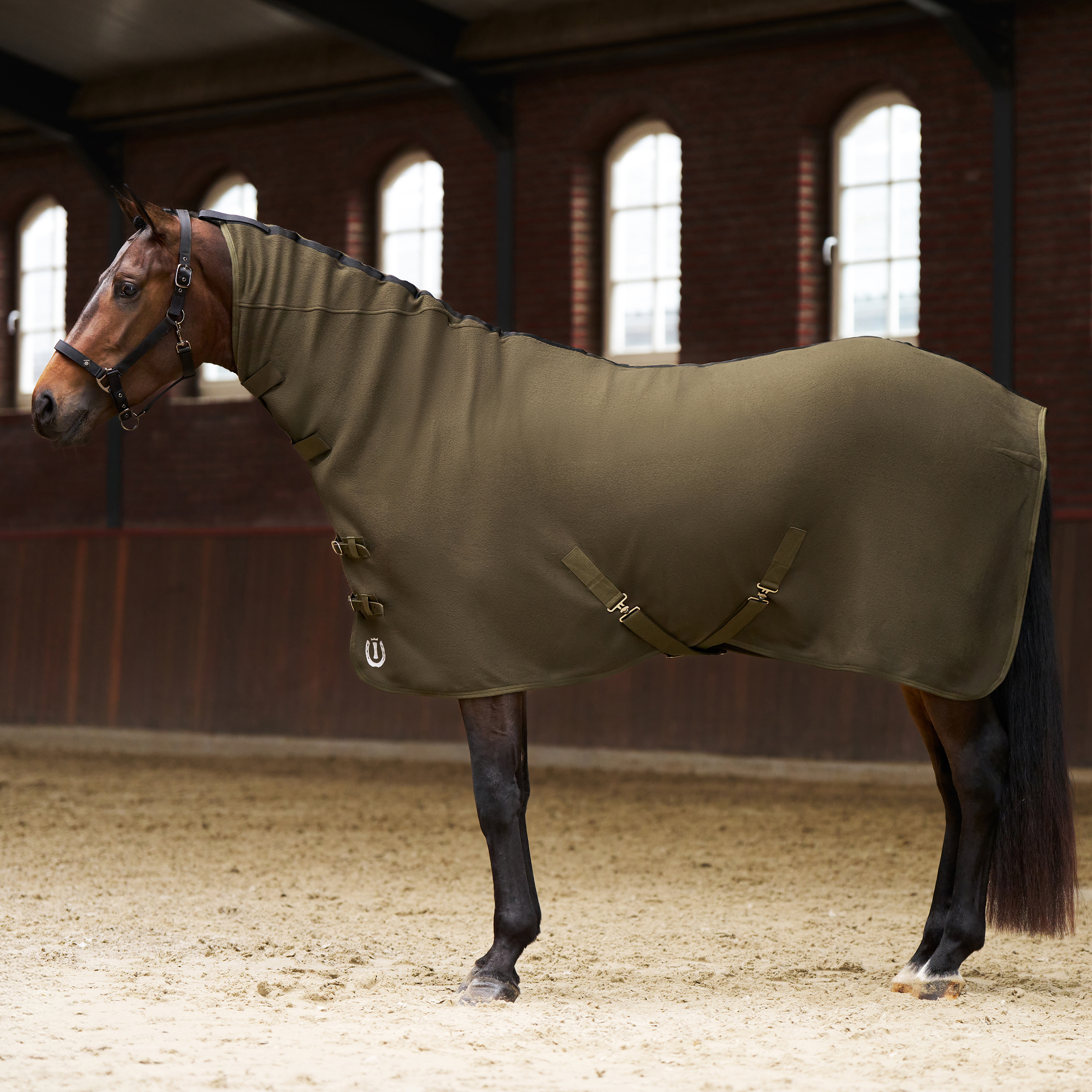 Imperial Riding Fleeceblanket with neck Fundamental - Olive green - 6