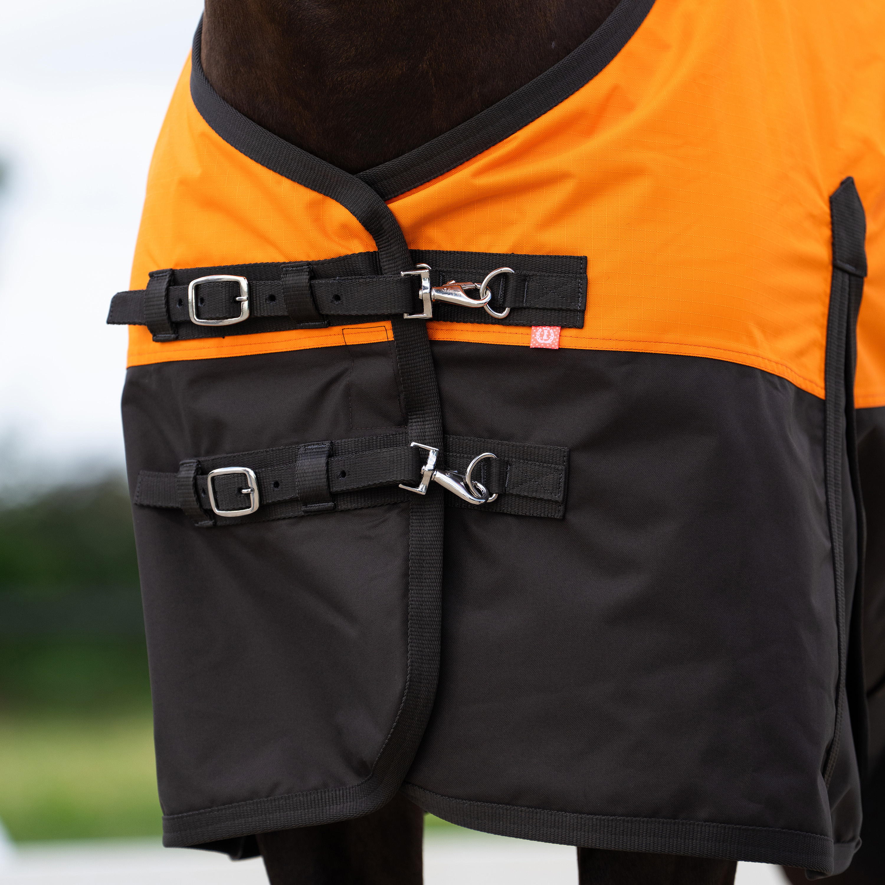Imperial Riding Outdoor blanket Customized with high neck Summer - Orange-Dark Brown - 2