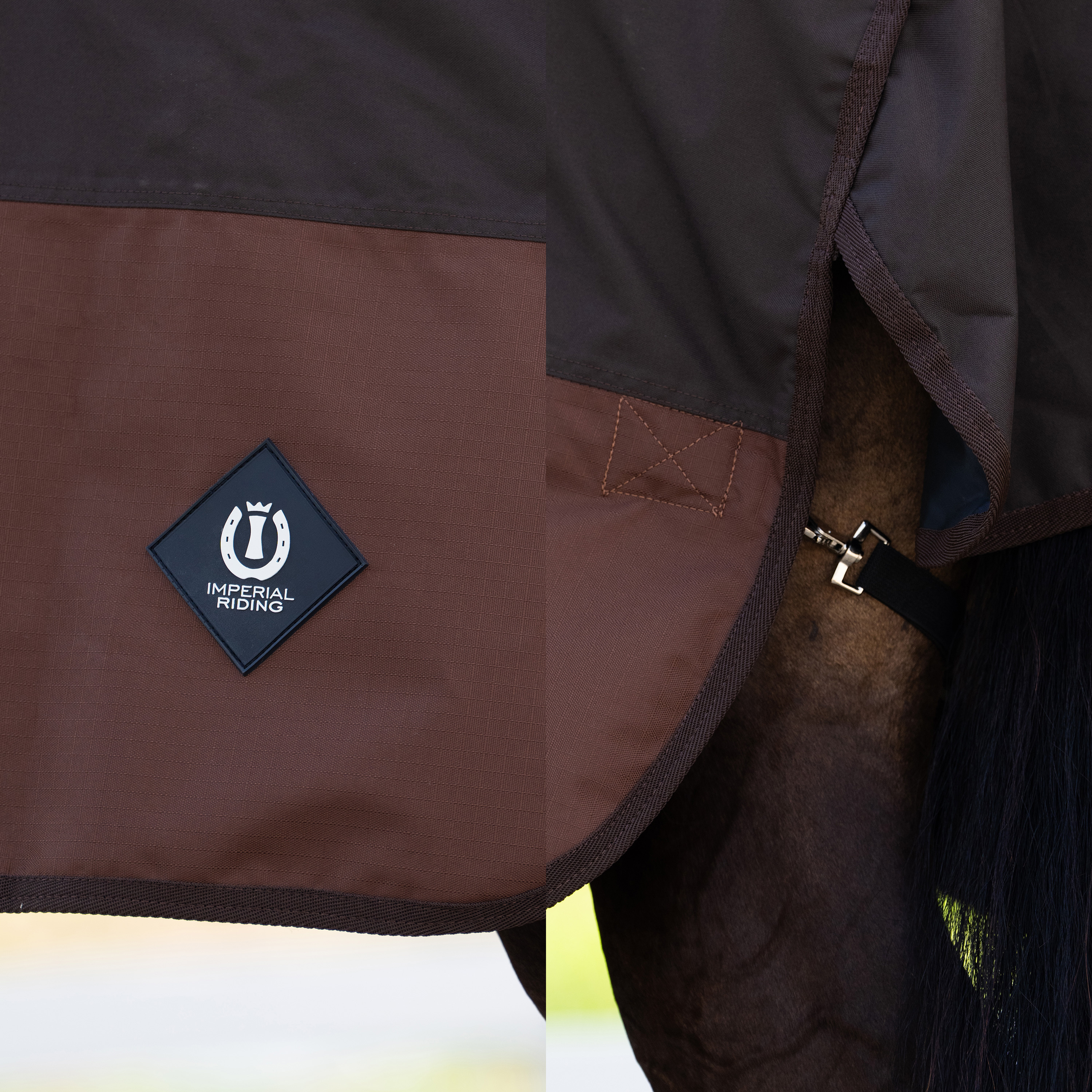 Imperial Riding Ulkoloimi Customized with high neck Summer - Tummanruskea - Vaaleanruskea - 3