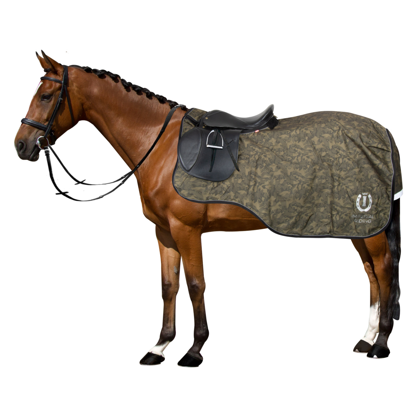 Imperial Riding Exercise blanket Super-dry Hide & Ride - Olive green