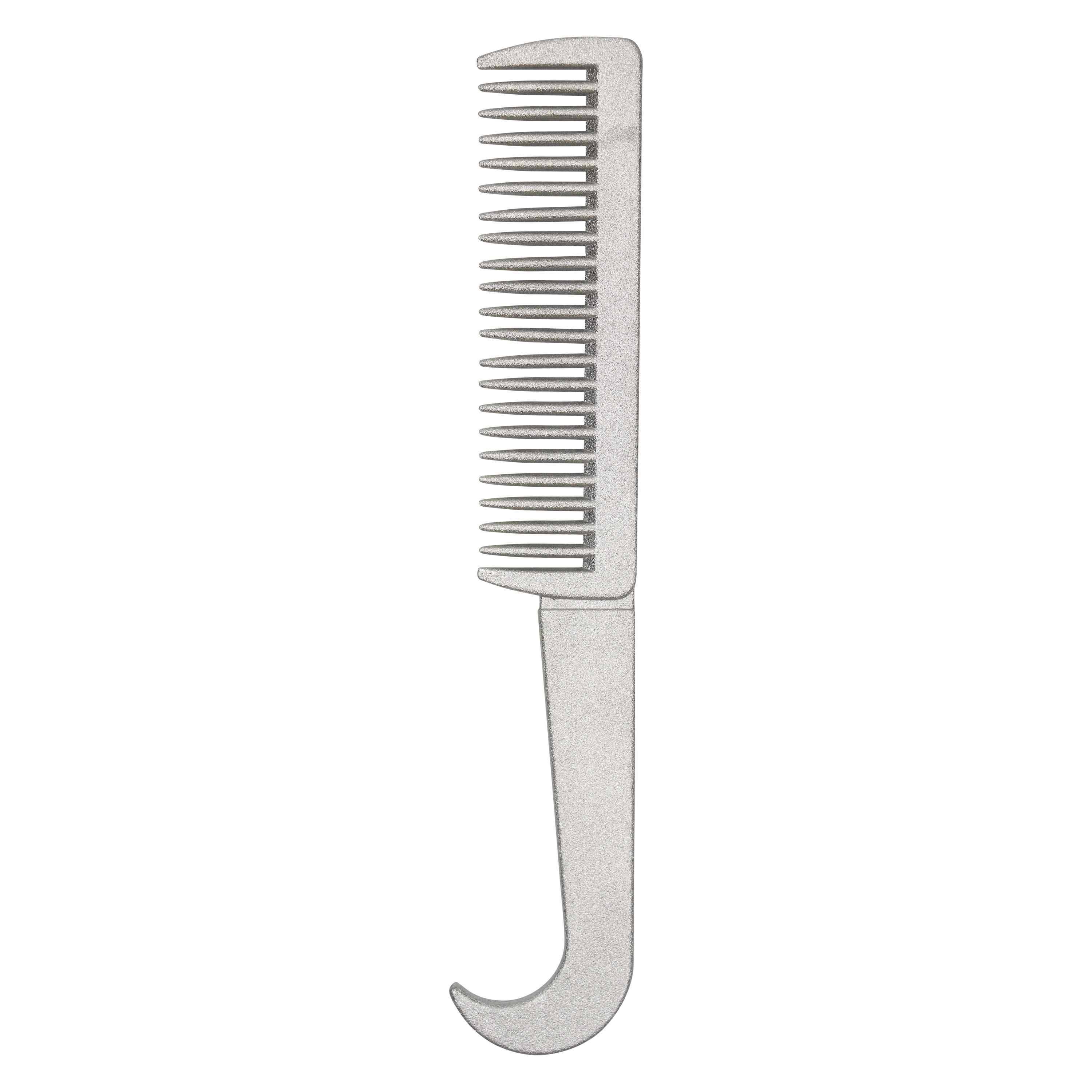 Imperial Riding Mane comb with handle Silver