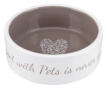 Pet's Home ceramic bowl, cream / taupe