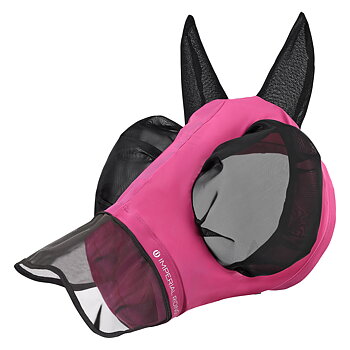 Imperial Riding Flymask with nose Trail ride - Pink