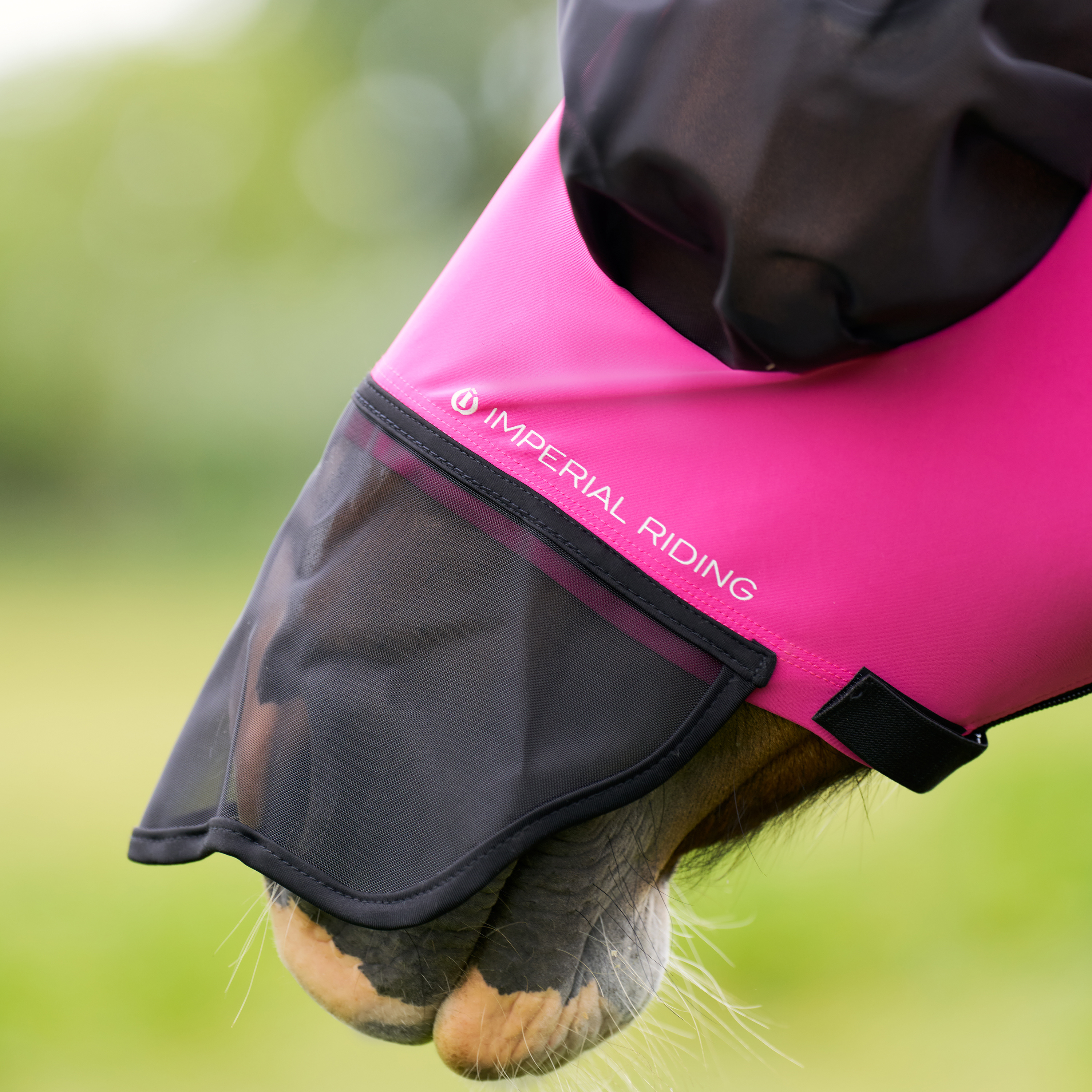 Imperial Riding Flymask with nose Trail ride - Pink - 3