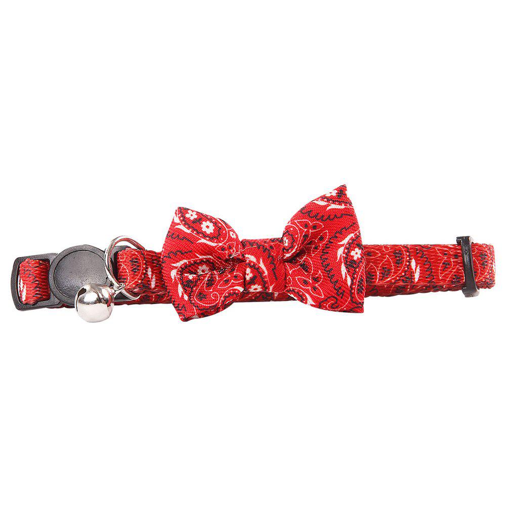 Pawise Cat Collar with Bow and Bell - Red