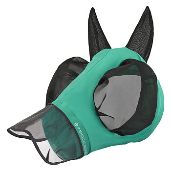 Imperial Riding Flymask with nose Trail ride - Turquoise
