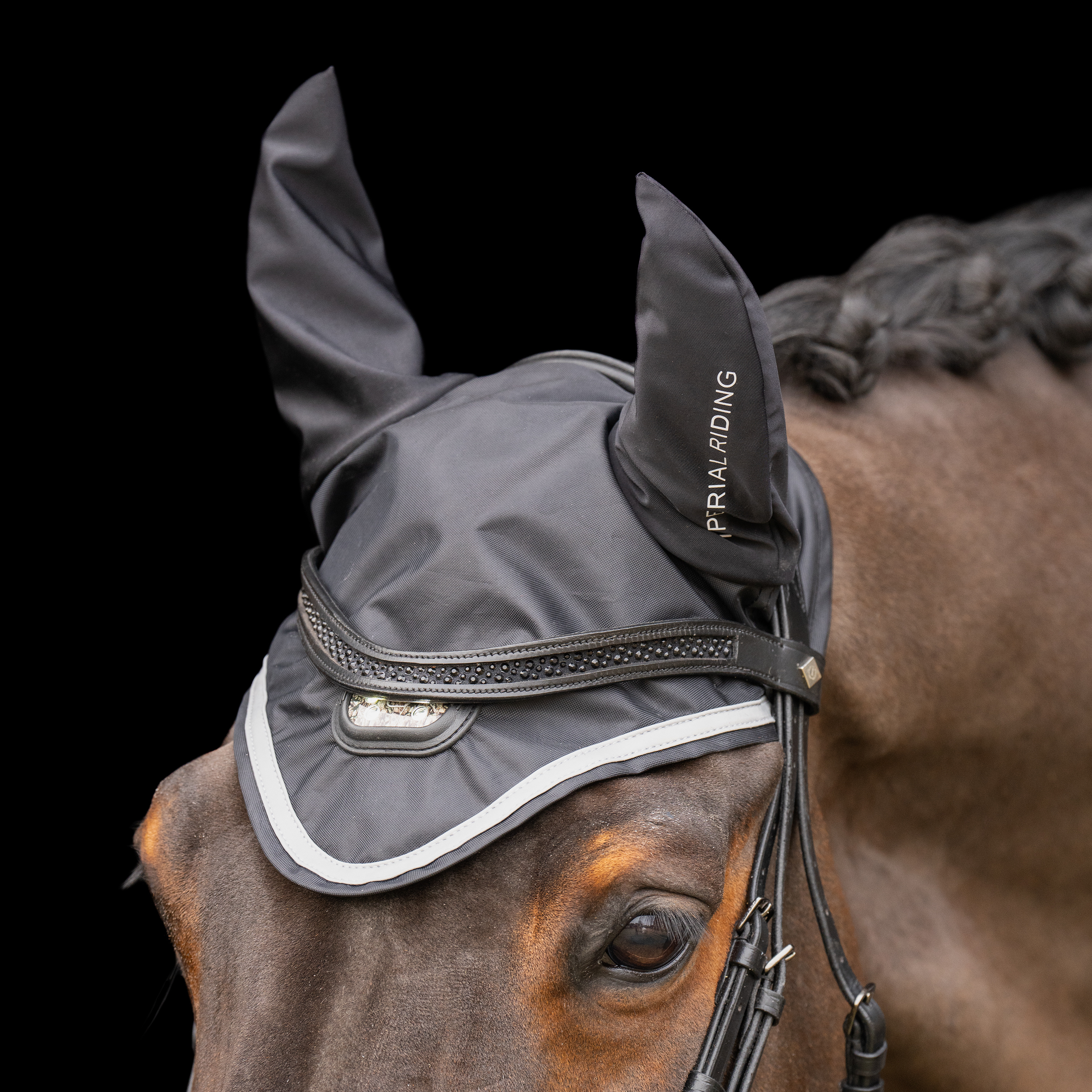 Imperial Riding Flyveil Luminous - Black - 2