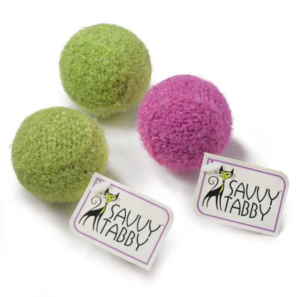 Savvy Tabby Knit Rattle ‑pallo