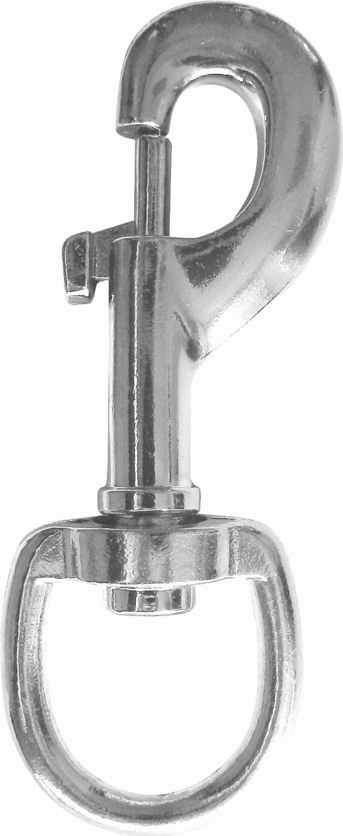 Feeling Snap Hook Round, 21 mm - Nickel-Plated Nickel plated metallic
