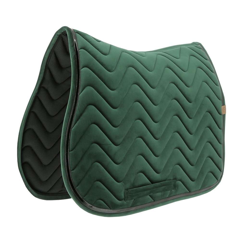 EQUITHEME 'Glossy' Saddle Pad Dark Green, Full