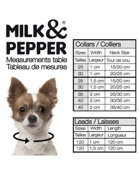 Milk & Pepper - Shine Titan Dog Leash Metallic 120 x 1,5 cm   - 2