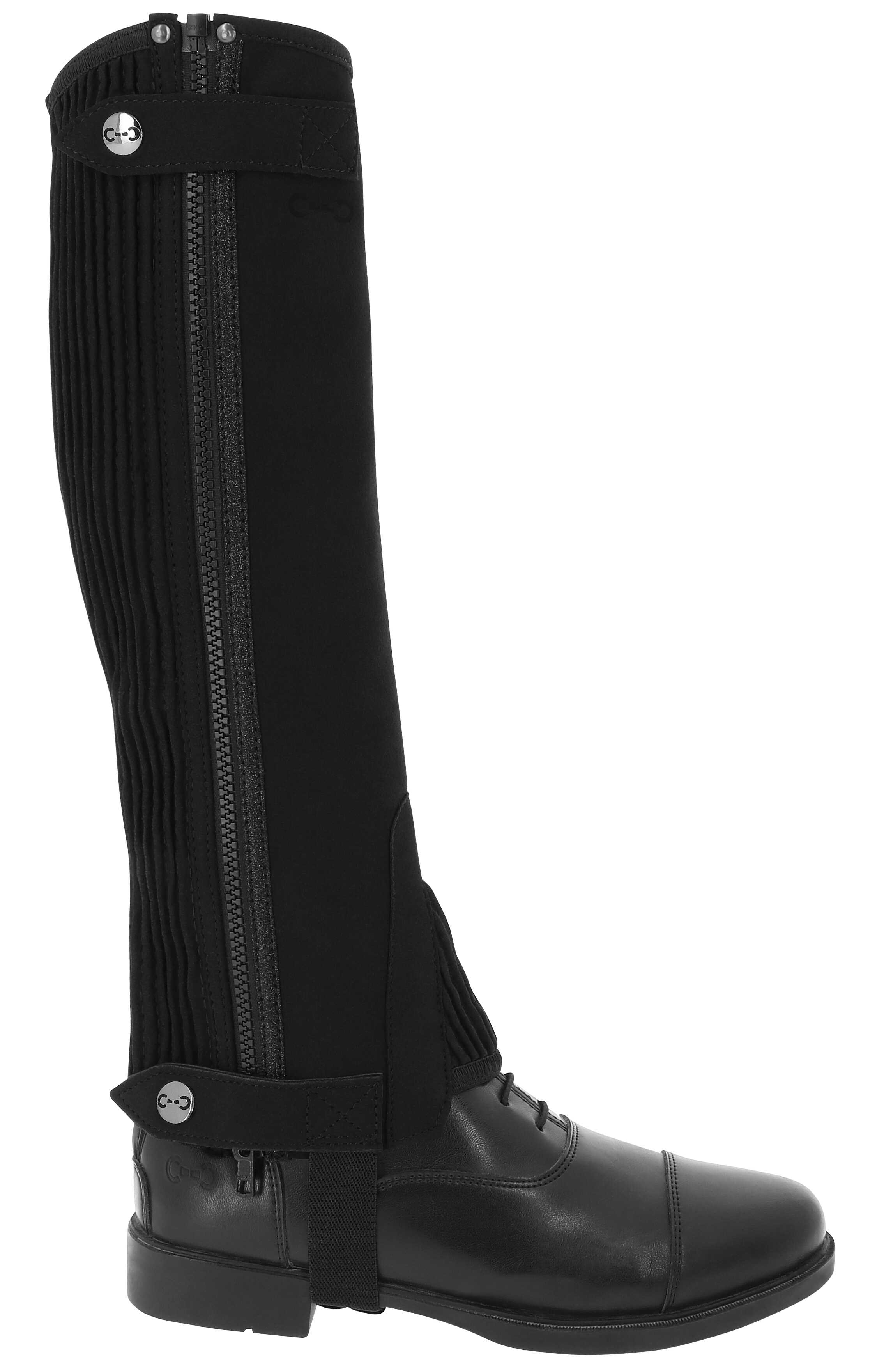 Riding World Kevin Half Chaps, Regular Black - 3