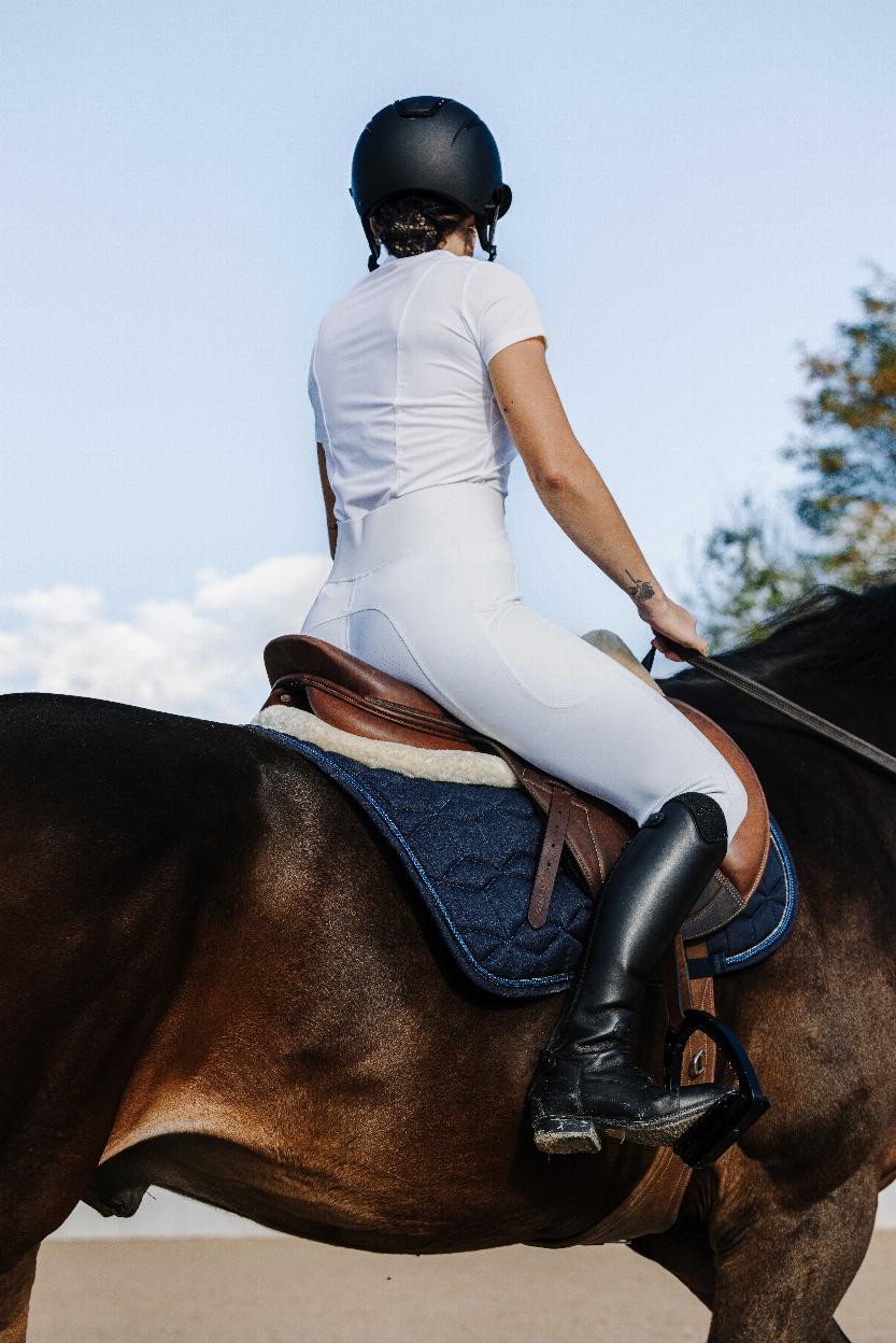 Equitheme Je T'aime Flora Riding Tights White - 2