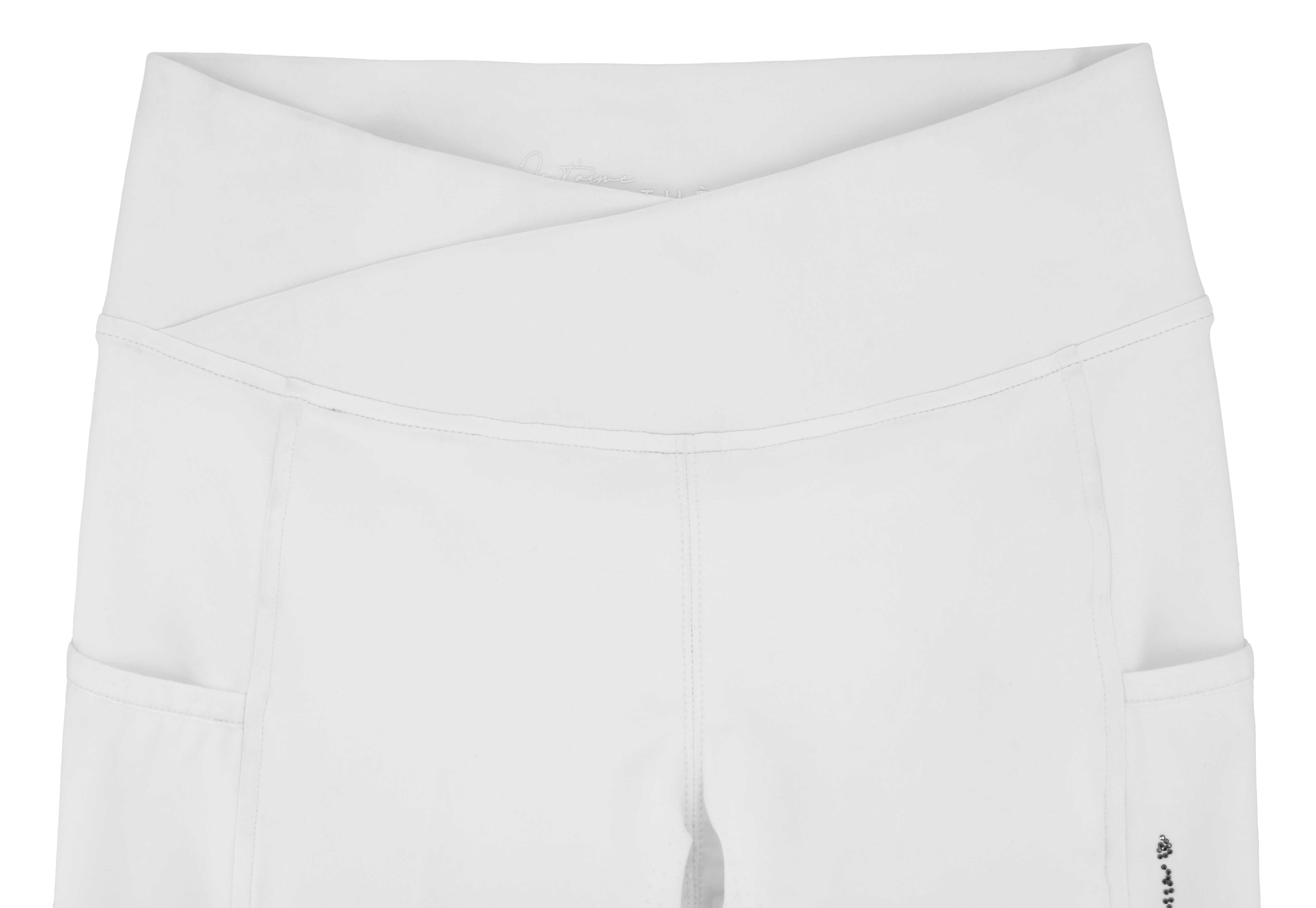Equitheme Je T'aime Flora Riding Tights White - 8