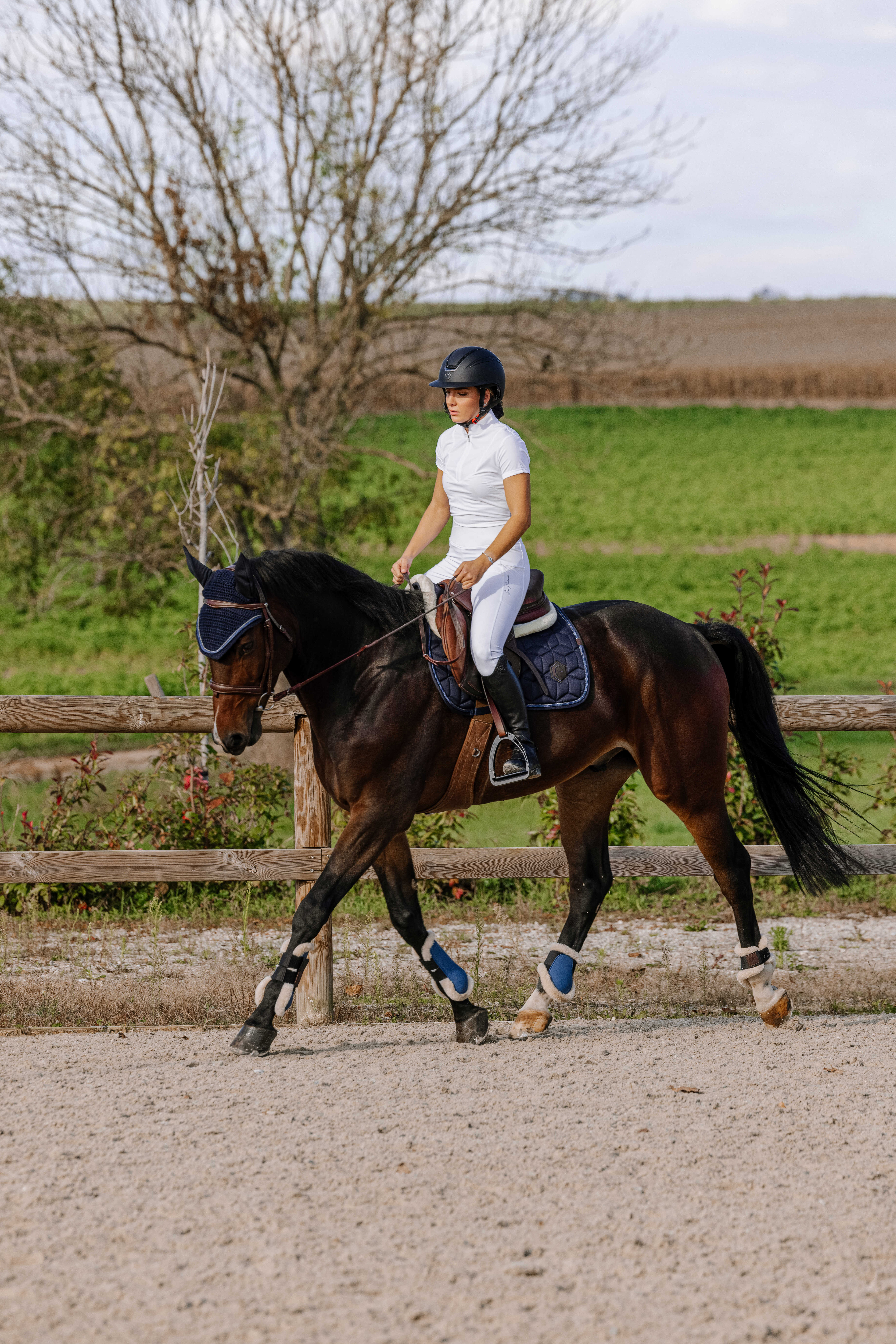 Equitheme Je T'aime Flora Riding Tights White - 4