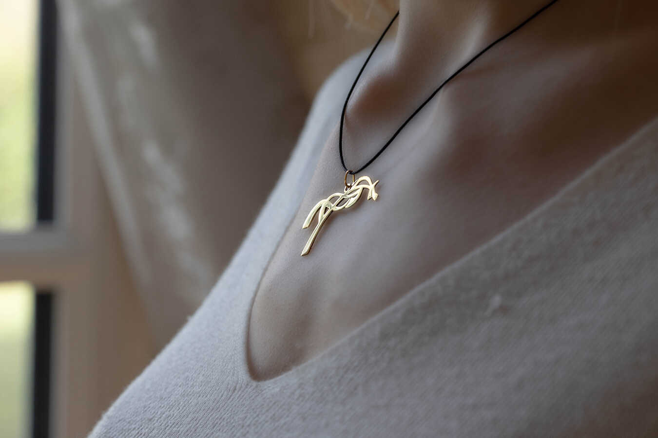Pénélope Equestre Necklace Golden - 4