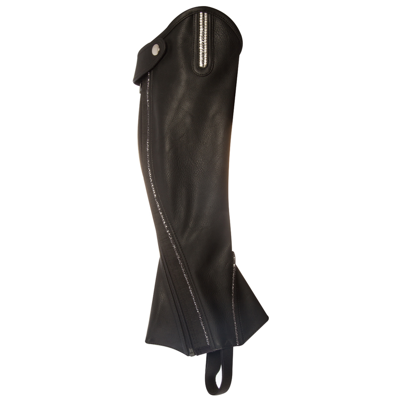 Imperial Riding Mini Chaps synthetisch leder Sparkling Black-Silver - 6