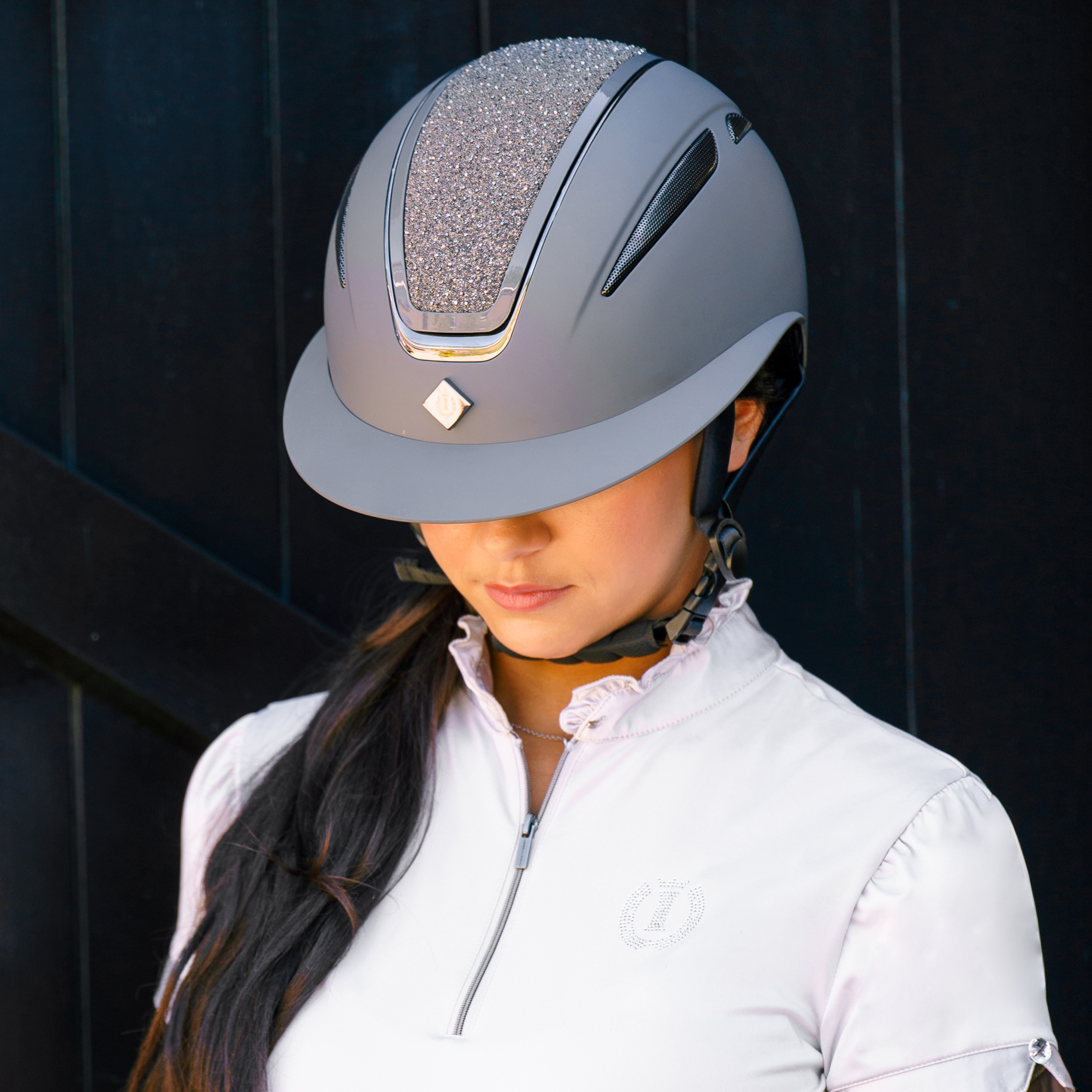 Imperial Riding Riding helmet Olania Deluxe big visor - Grey - 2