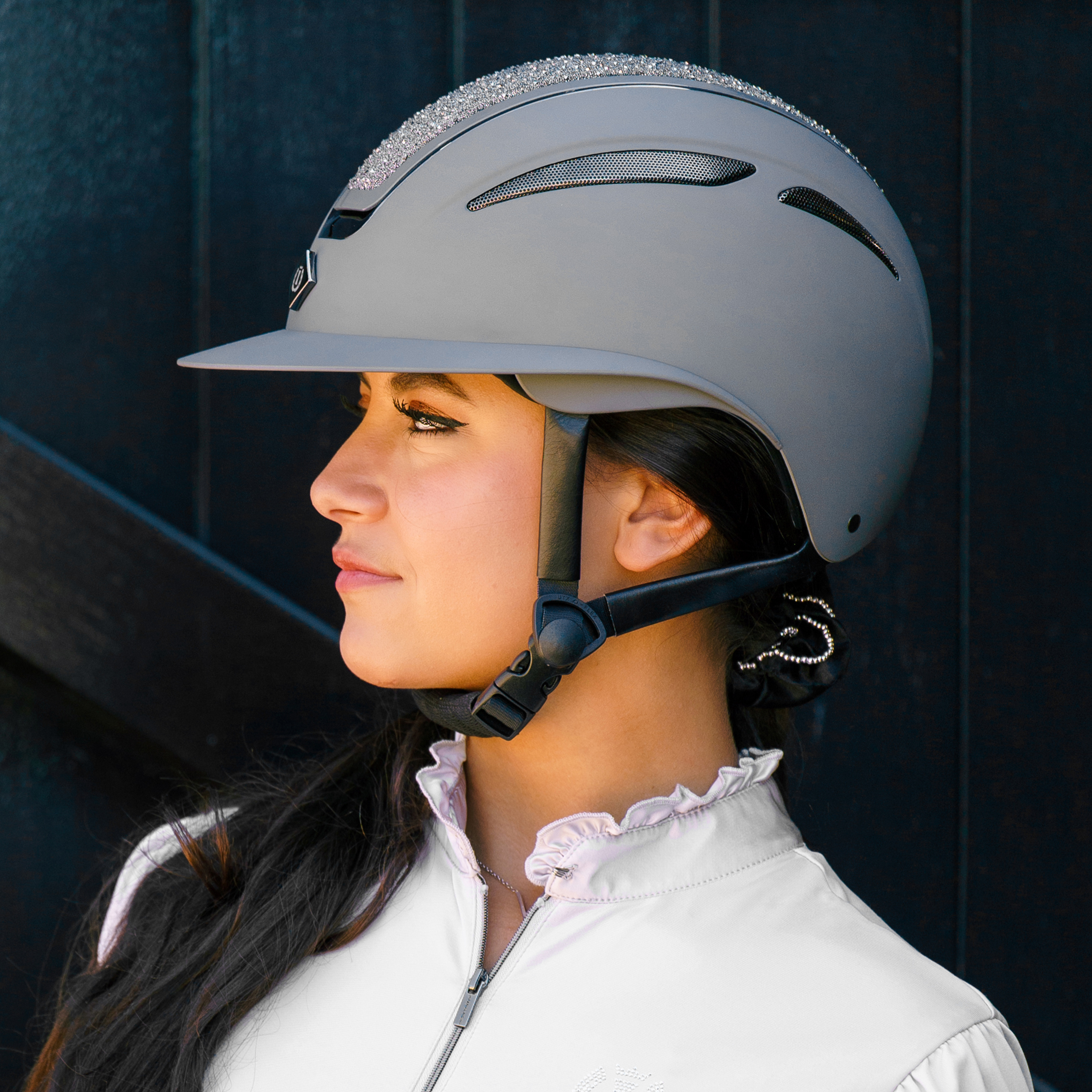 Imperial Riding Riding helmet Olania Deluxe big visor - Grey - 3