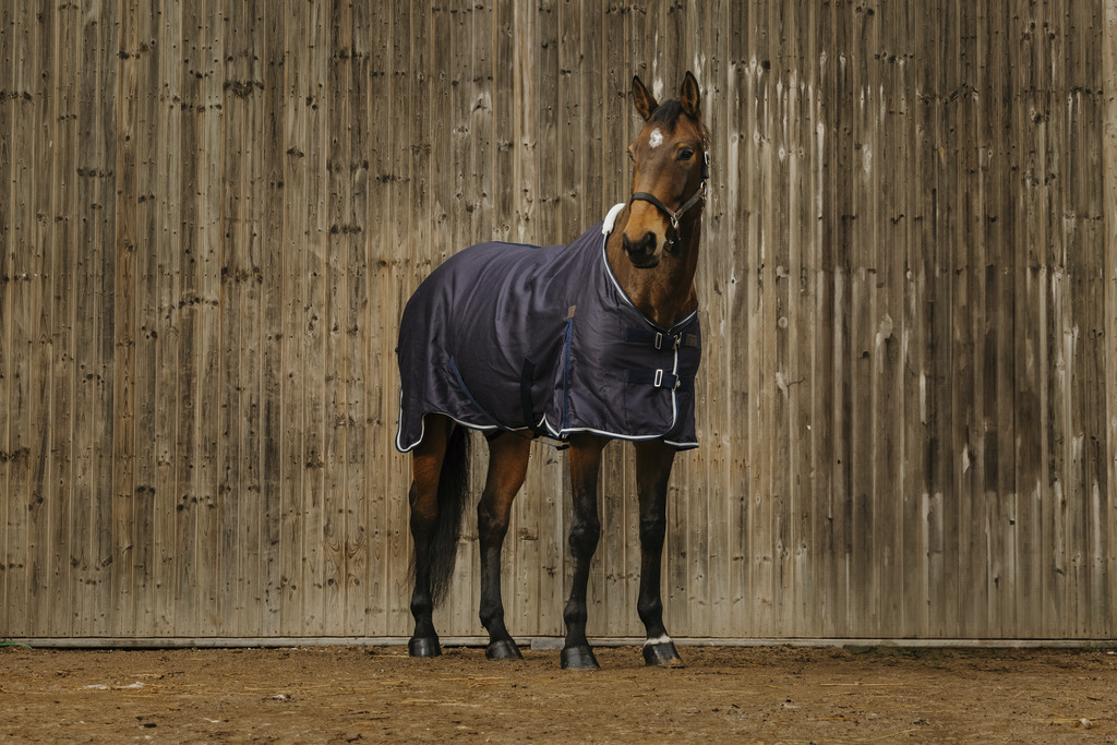 EQUITHEME 'Vague' Hästtäcke Navy (5'9 - 125 cm)