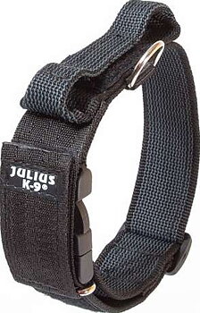JULIUS-K9 Color & Gray ‑kaulapanta kahvalla - musta