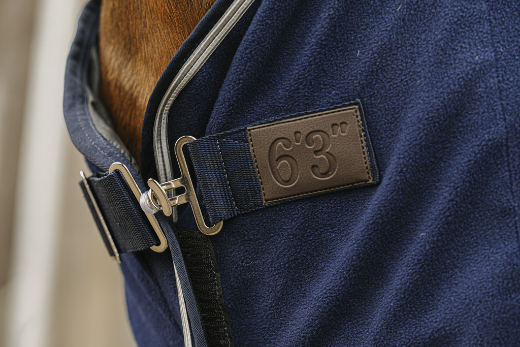 EQUITHEME 'Vague' Fleece Sheet Navy - 5