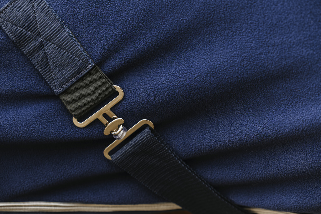 EQUITHEME 'Vague' Fleece Sheet Navy - 4