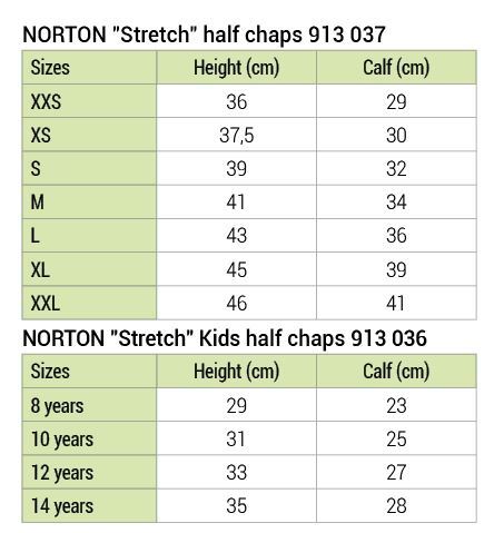 NORTON Stretch Half Chaps Black - 2
