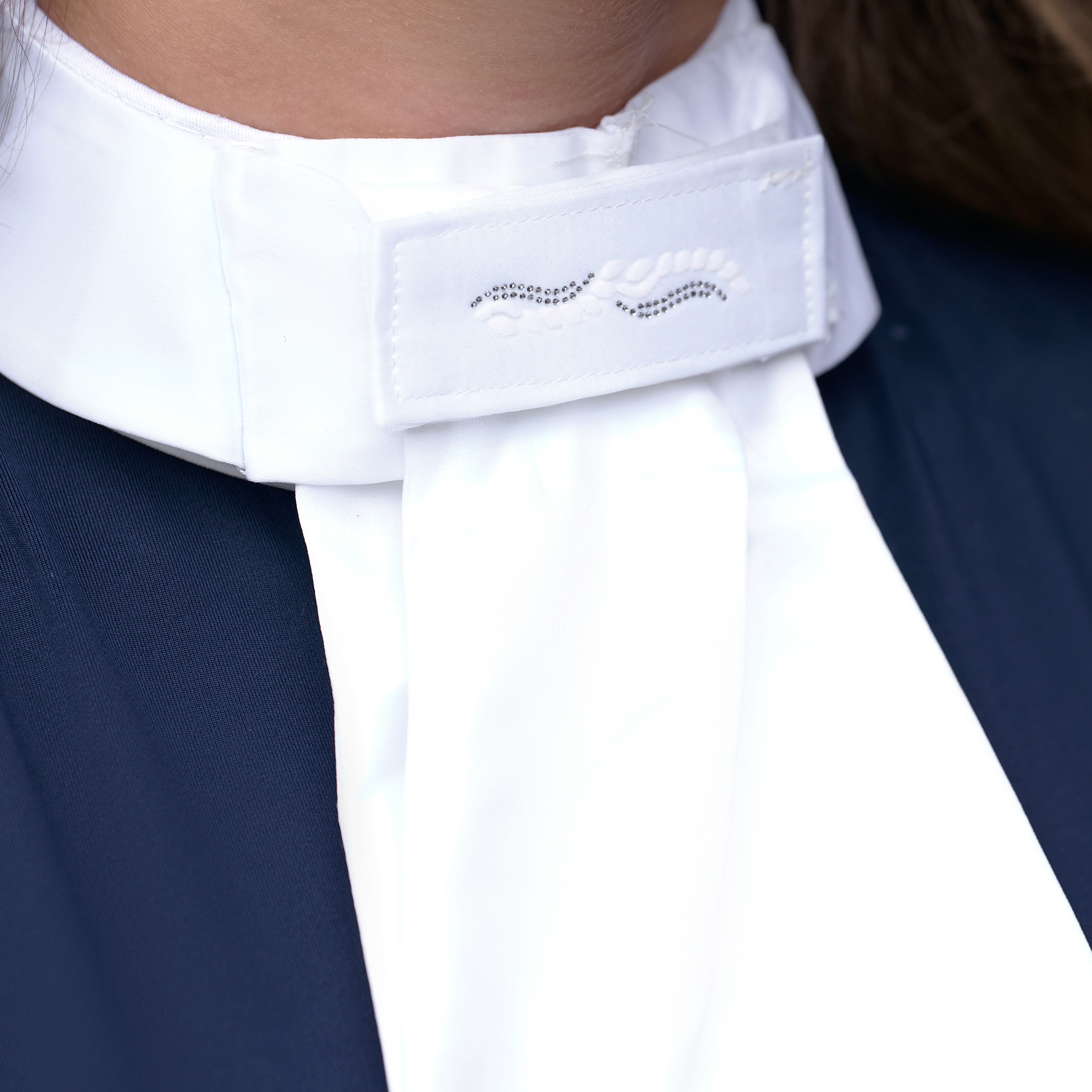 Imperial Riding Plastron tarraglittermerkillä Basic - Valkoinen - 3