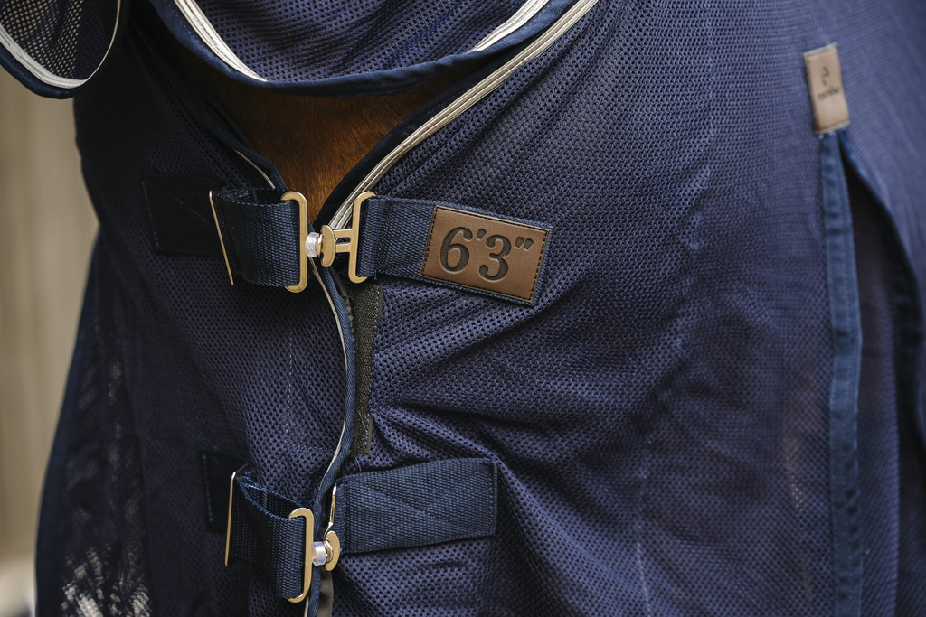EQUITHEME Mixed Fabric Hästtäcke Navy - 5