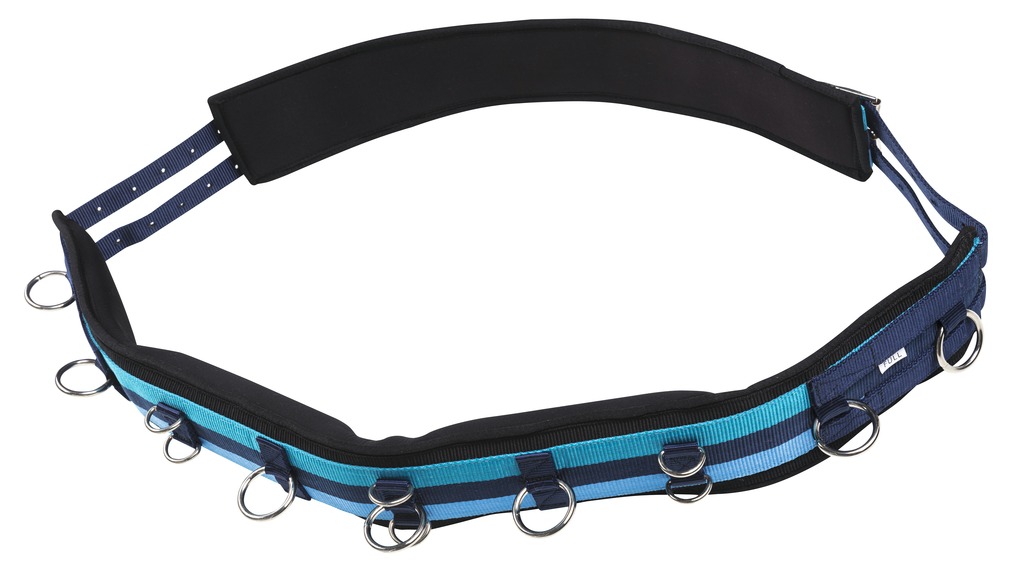 NORTON Synthetic Lunging Surcingle Turquoise/Navy/Light Blue - 2