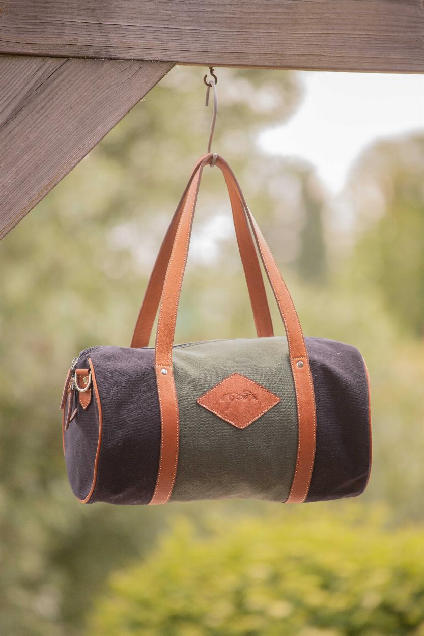 Pénélope Canvas Bowling Bag Grön/Svart