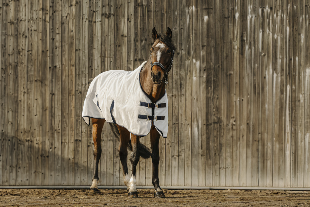 EQUITHEME PVC UV-Resistent Hästtäcke Vit (5'9 - 125 cm)