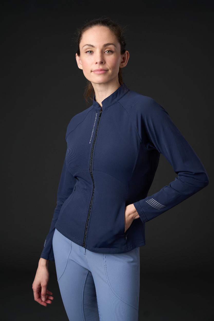 Catago Brett Langarm-Reißverschluss-Shirt Marineblau (XS)