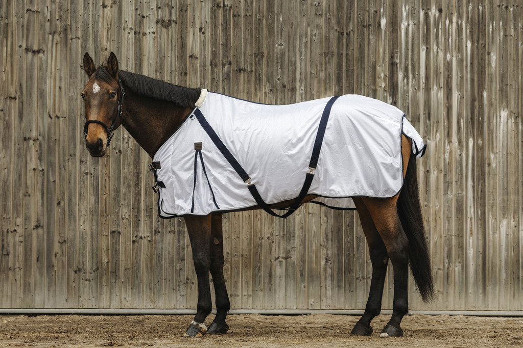 EQUITHEME Insect-Proof Hästtäcke i Mesh Vit (5'9 - 125 cm)