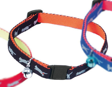 Martin Sellier Zweifarbiges Katzenhalsband aus Nylon - 3