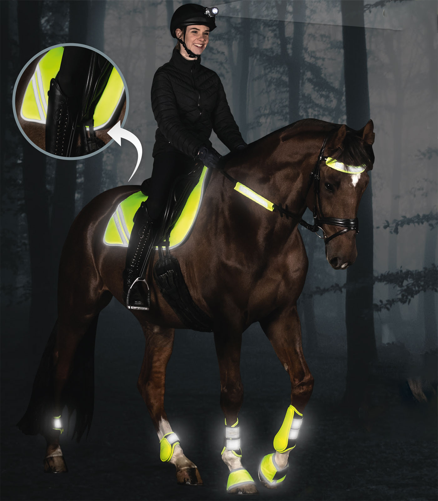Waldhausen HI VIZ Satulahuopa neonkeltainen - 3