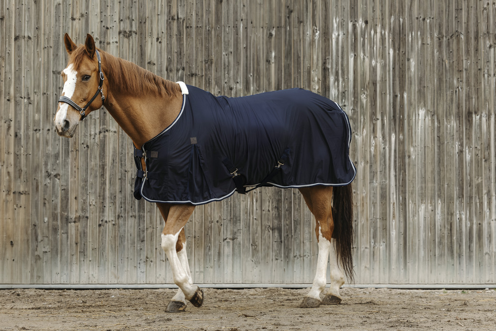 EQUITHEME Micro Mesh Hästtäcke Navy (5'9 - 125 cm)