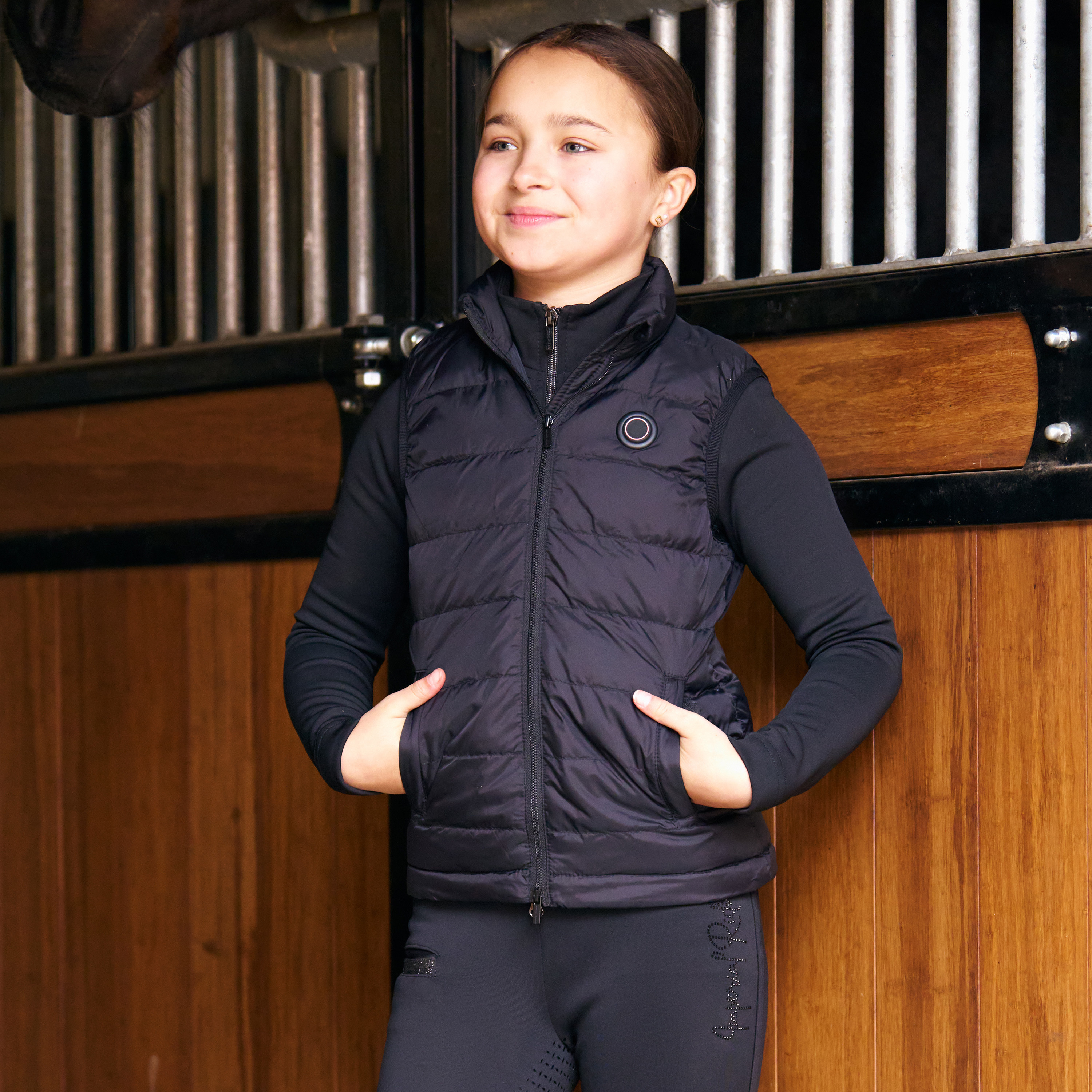 Imperial Riding Junior KIDS Uppvärmd väst - Svart - 2